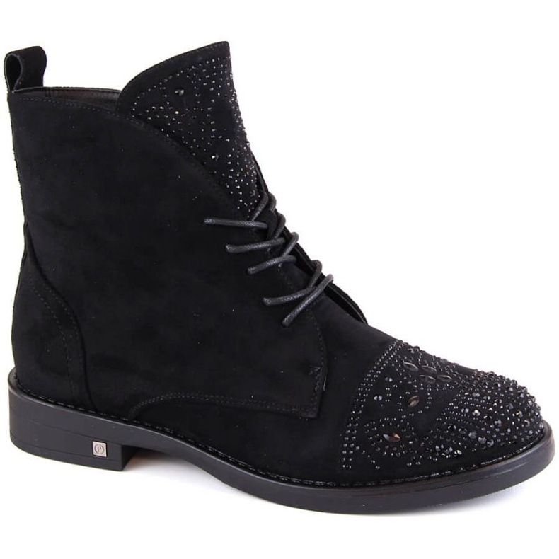 Botas con circonitas Potocki W WOL176 negro