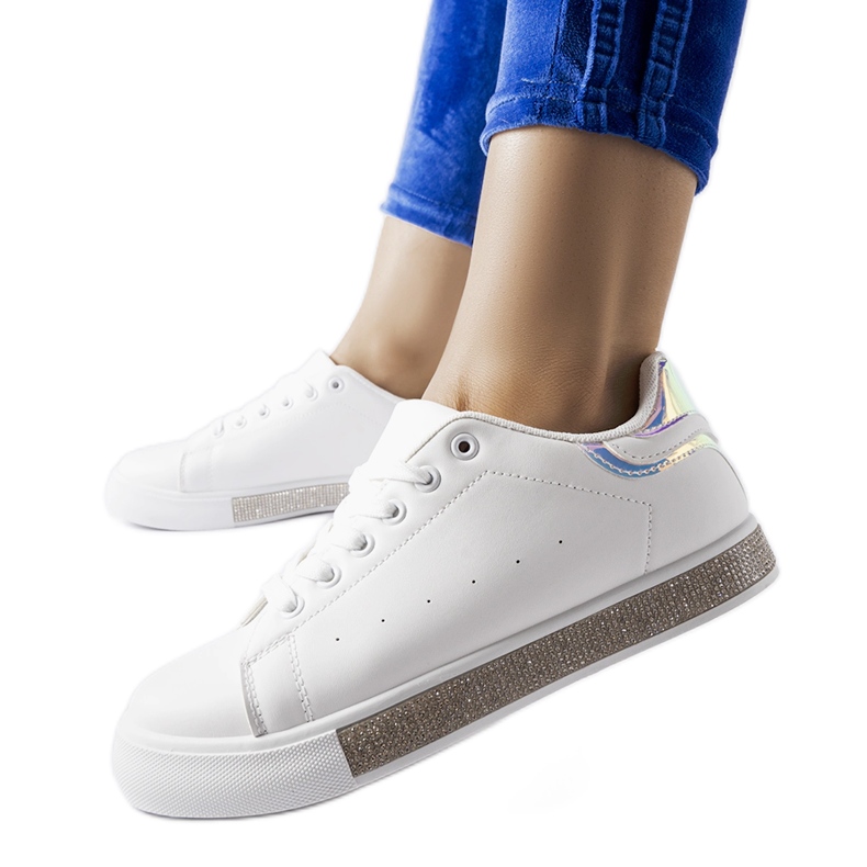 Deportivas clásicas blancas con strass Dina blanco