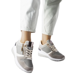 Inna Zapatillas Ashland grises con cuña