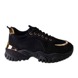 Inna Zapatillas negras con detalles dorados de Lodgeville. negro
