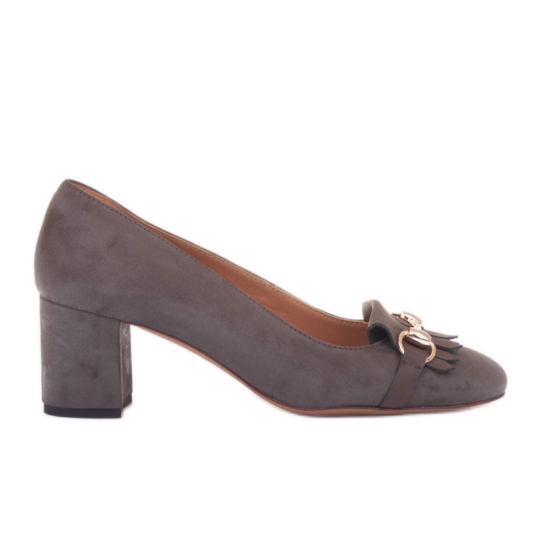 Marco Shoes Zapatos de salón con flecos marrón