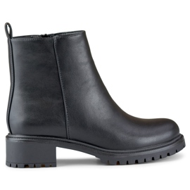 Botines clásicos de mujer negros fabricados en ecopiel.