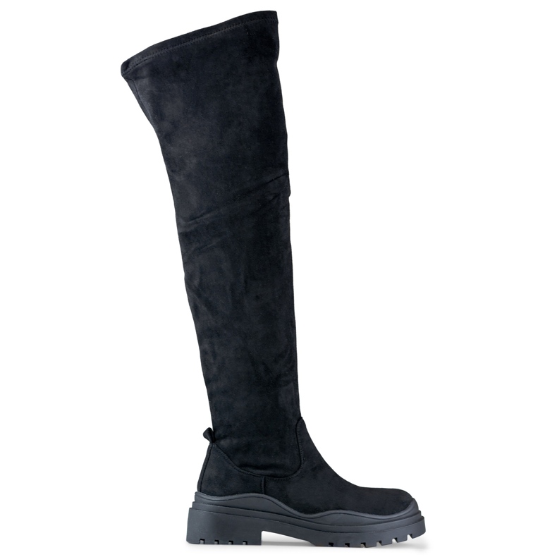 Botas altas de mujer en ante negro
