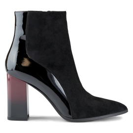 Botas elegantes de tacón alto para mujer. negro