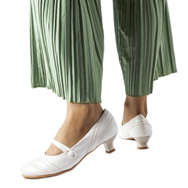 Zapatos de tacón bajo Sant'Antonio blancos