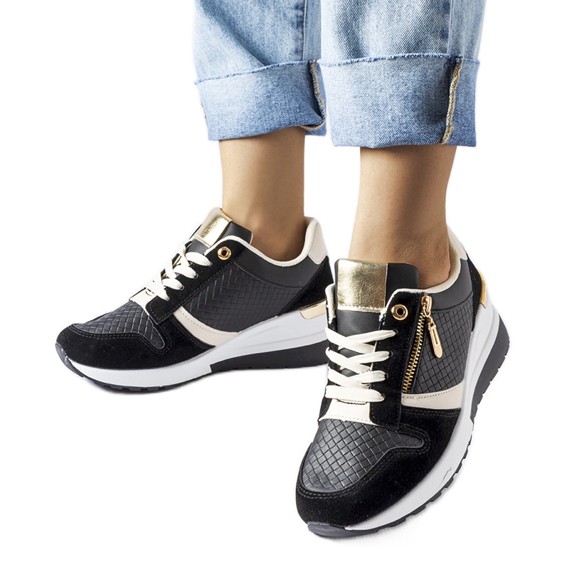 Zapatillas Ashland negras con cuña negro