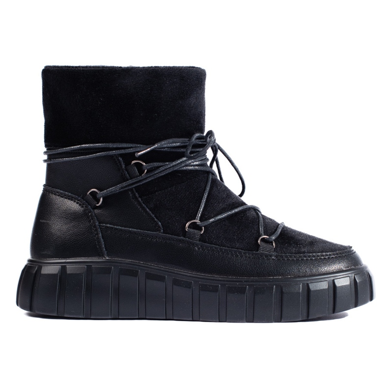 Botas de nieve mujer Vinceza piel negra negro