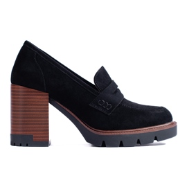 Zapatos de tacón mujer Shelovet en ante negro