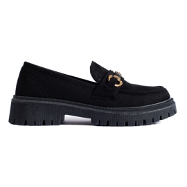 Mocasines de mujer en ante negro de Shelovet