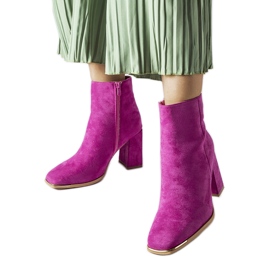 Botines tacón Cheney rosa