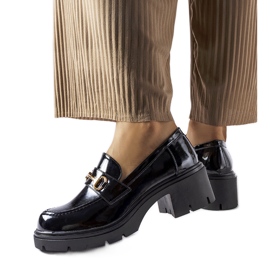 Zapatos tacón Fabrizio charol negro