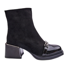 Botas de ante con bloque macizo S.Barski MR870-70 Negro