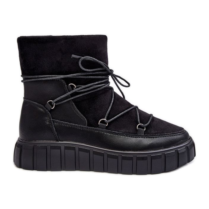 Vinceza Botas De Nieve De Piel Con Plataforma Negro Maxava