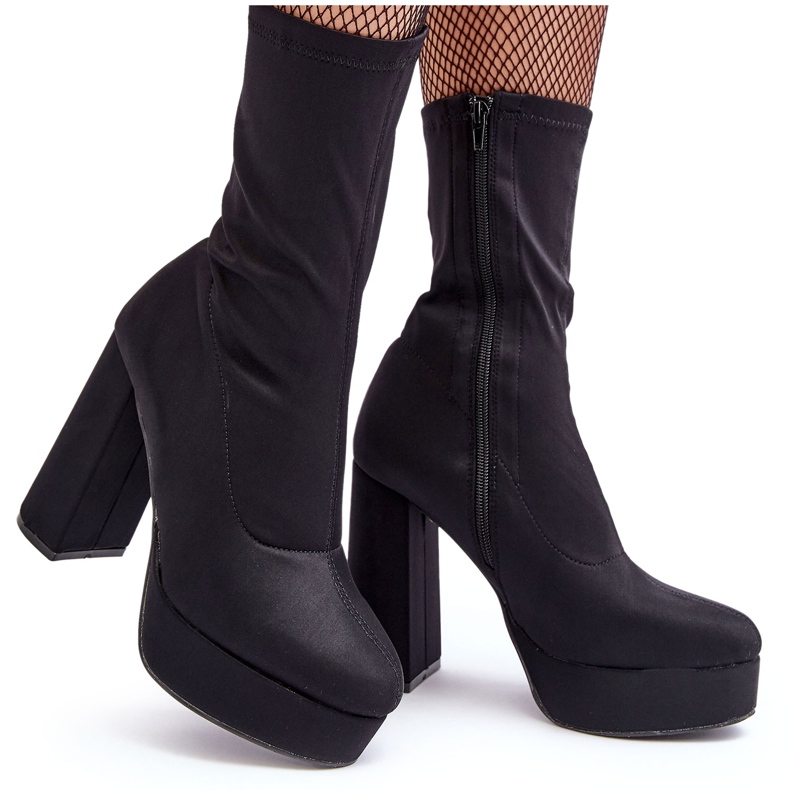 PH2 Botines Peculia negros de tacón y cremallera PH2 Botines Peculia negros de tacón y cremallera