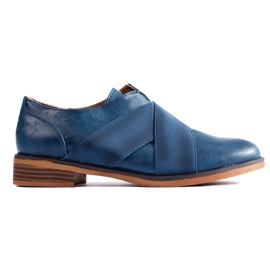 Oxfords sin cordones Shelovet azules con banda elástica Oxfords sin cordones Shelovet azules con banda elástica