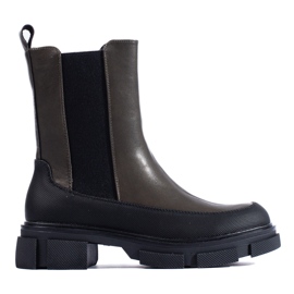 SHELOVET Botines altos sin cordones B20 negro