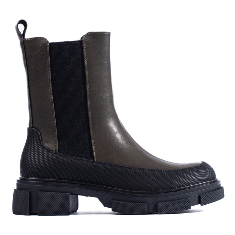 SHELOVET Botines altos sin cordones B20 negro