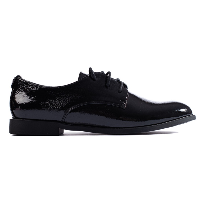 Oxfords con cordones Shelovet charol negro