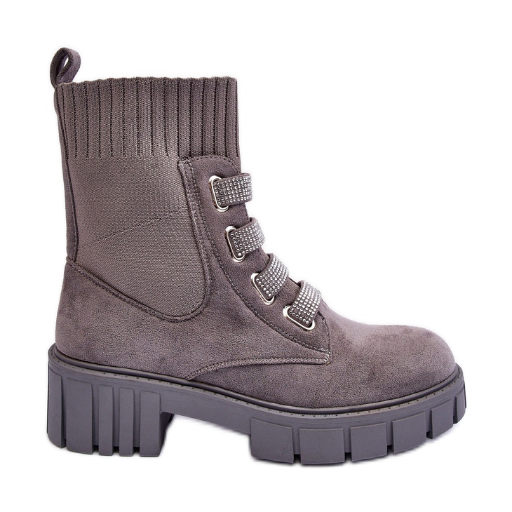 PS1 Botas tipo calcetín sin cordones de ante Gris Hope