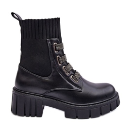Botas De Trabajador Con Parte Superior Elástica Negra Kasseis negro