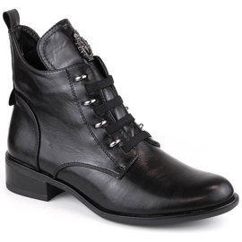 Botas de mujer negras con aislamiento y tacón plano Jezzi negro
