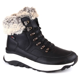 Botines de mujer impermeables de piel con aislamiento de lana, negro Rieker W0063-00