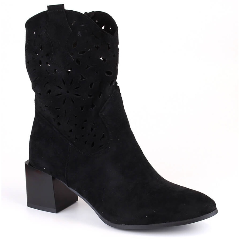Botas cowboy caladas de mujer, sin aislamiento, negras Jezzi ASA217-4 negro