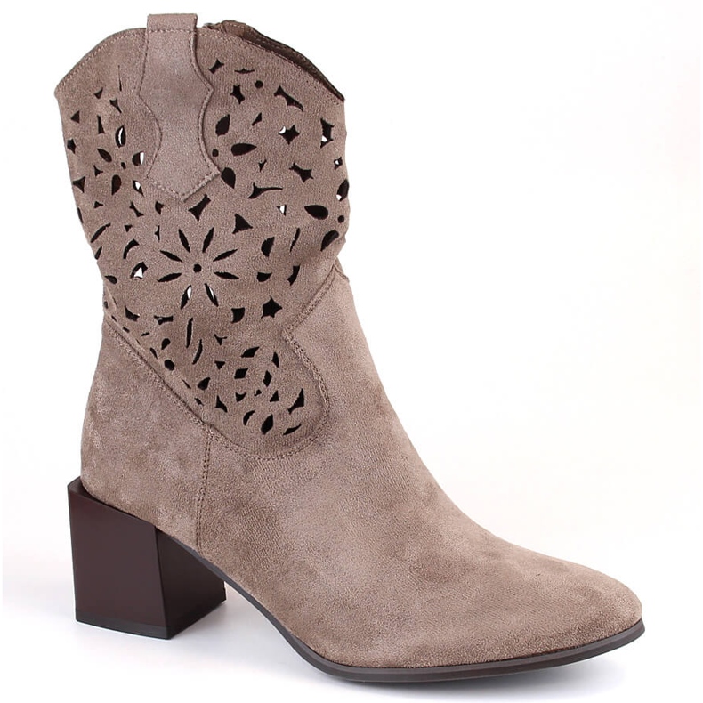 Botas cowboy caladas de mujer, sin aislamiento, beige Jezzi ASA217-4 Botas cowboy caladas de mujer, sin aislamiento, beige Jezzi ASA217-4