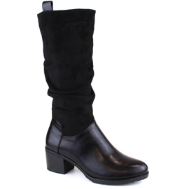 Botas de mujer de tacón alto con aislamiento Jezzi negras negro