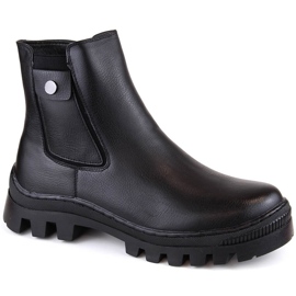 Botas trapecio aislantes de mujer Potocki en color negro con bolsillo