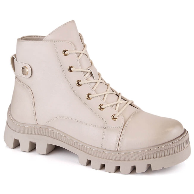 Botines de mujer beige Potocki SZ12168