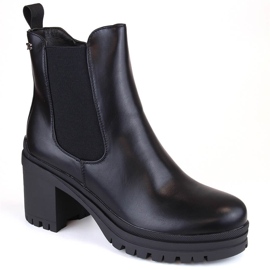 Botas Chelsea de mujer con tacón alto y plataforma, aislantes negro, T.Sokolski