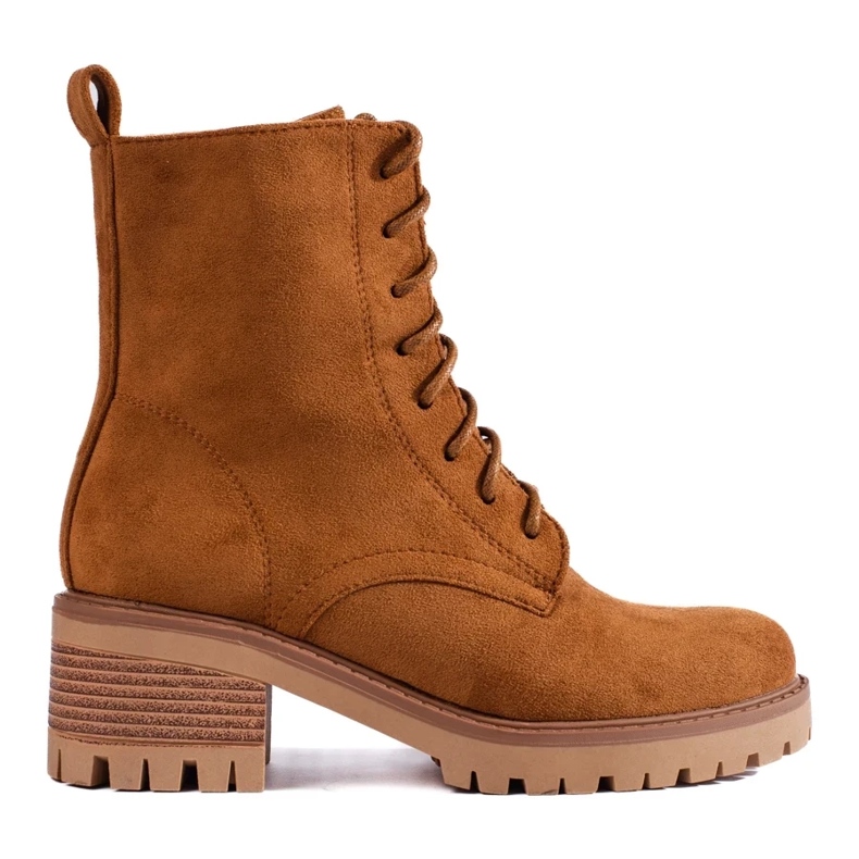 Botines con cordones de mujer Shelovet marrón