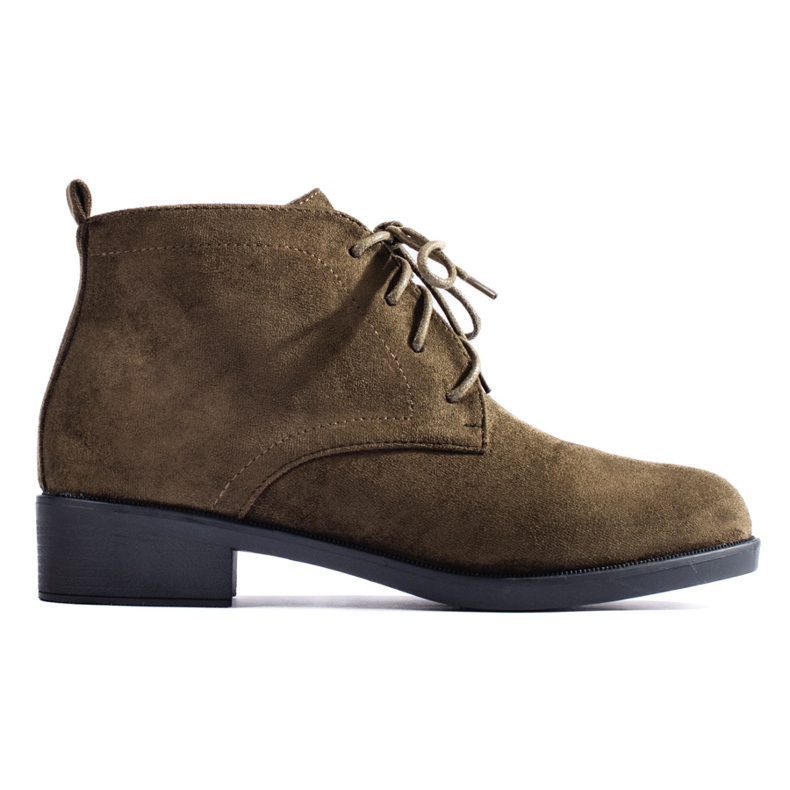 Botines Shelovet ante verde con cordones Botines Shelovet ante verde con cordones