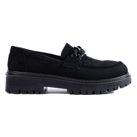 Mocasines de mujer en ante negro de Shelovet