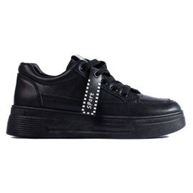 Zapatillas Shelovet negras con plataforma negro