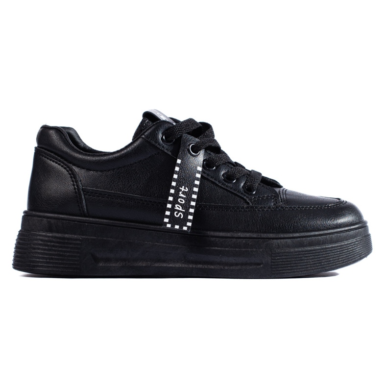 Zapatillas Shelovet negras con plataforma negro