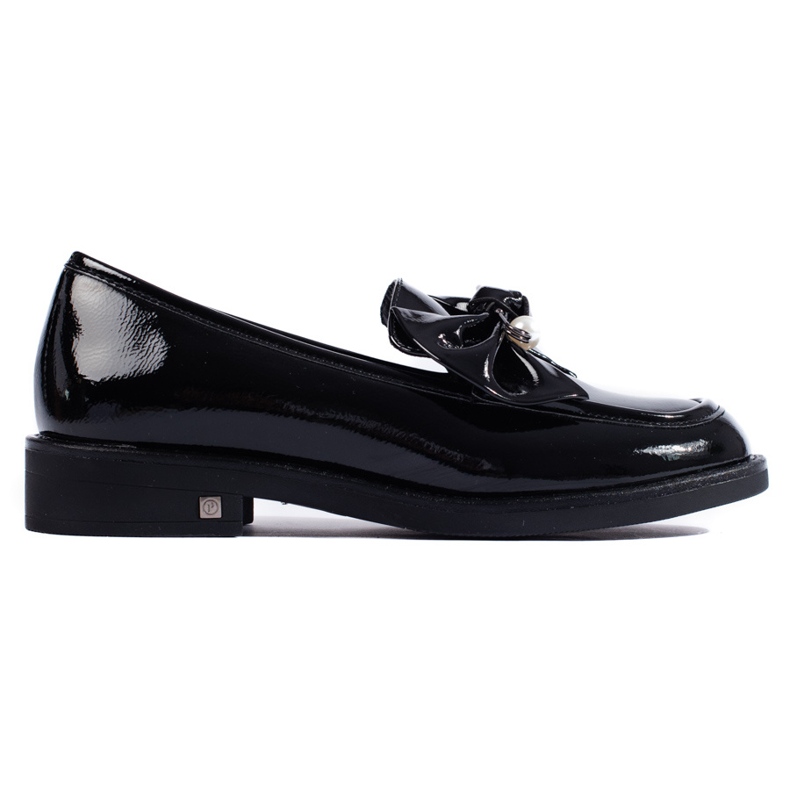 W. Potocki Zapatos de charol de mujer con lazo Potocki. negro