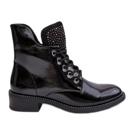 PS1 Botas Bajas Mujer Hattia Charol Decorado Negro