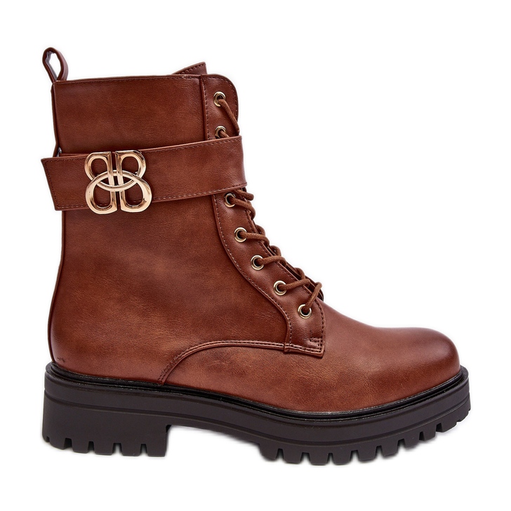 PS1 Botas Obreras Mujer Con Cremallera Con Adorno, Marrón Ciossava