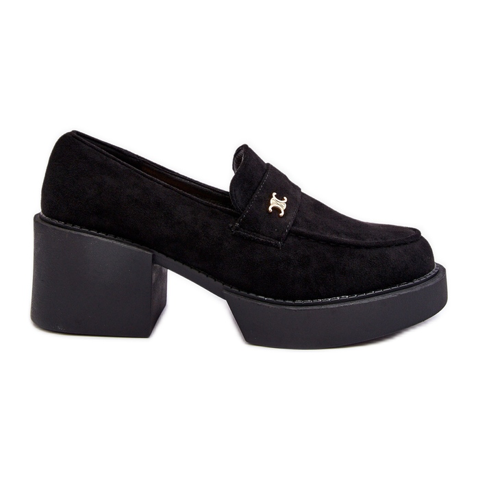 PS1 Zapatos de tacón alto de gamuza Afnira de mujer de color negro