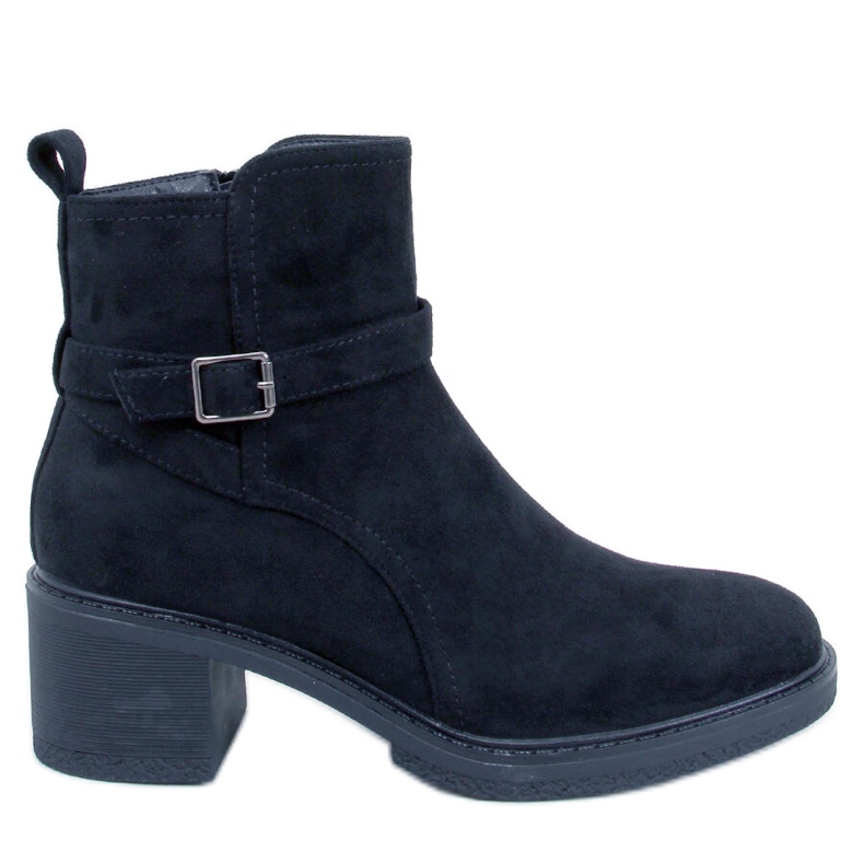 Aretha Botas negras de tacón ancho negro