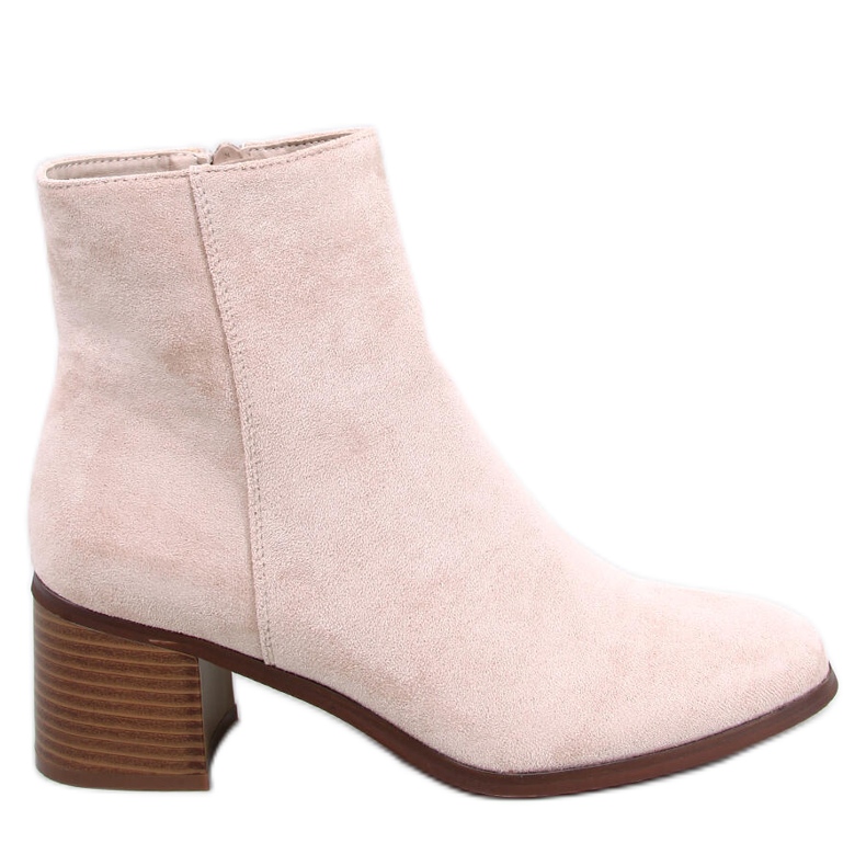 Botín tacón clásico Annie Beige