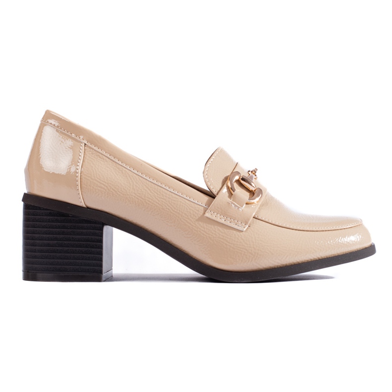 Zapatos tacón Shelovet charol beige
