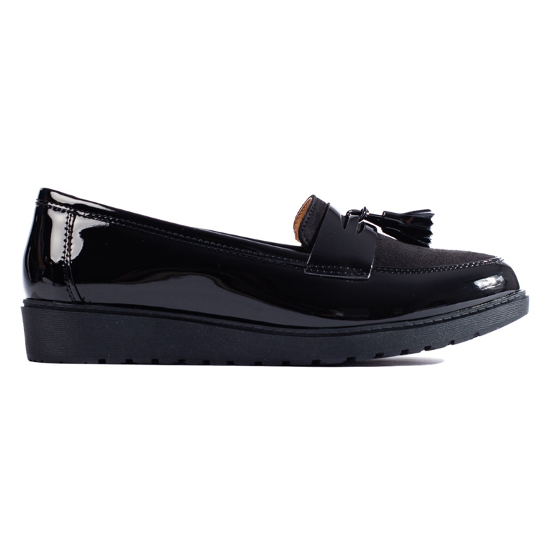 Mocasines Shelovet con plataforma negro