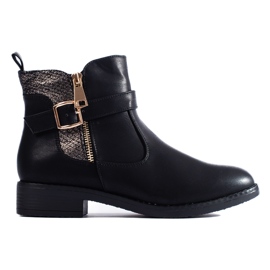 Botas planas Shelovet negras negro