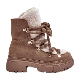 PS1 Botas De Nieve Mujer Con Cordones Beige Shala