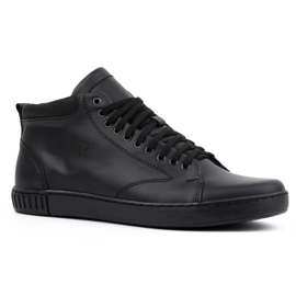 Polbut Zapatillas deportivas de piel para hombre, sin aislamiento, 2108, negro