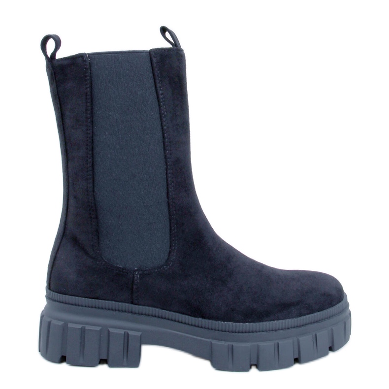 Botas Chelsea negras con tacón negro