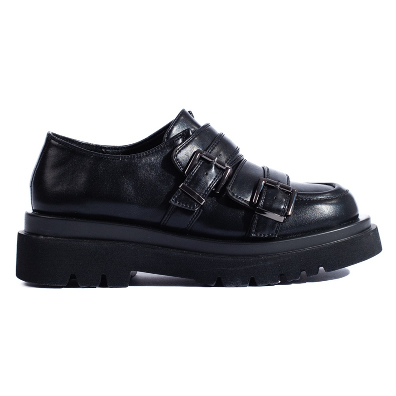 Zapatos negros con suela gruesa Shelovet.